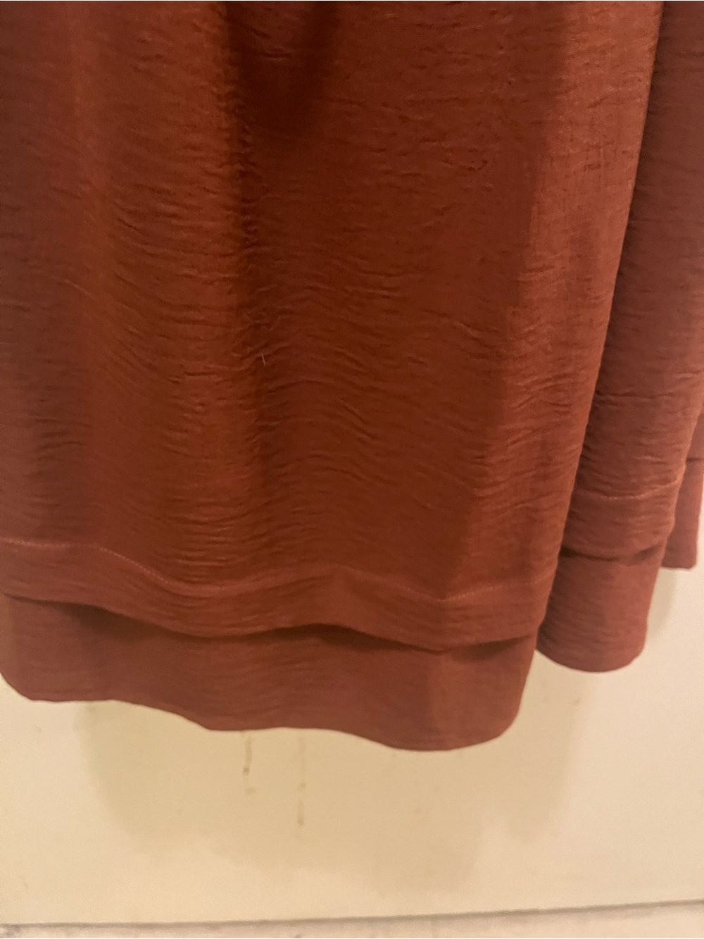 Rust Brown Ruffled V-Neck Maxi Dress - Picture 7 of 7